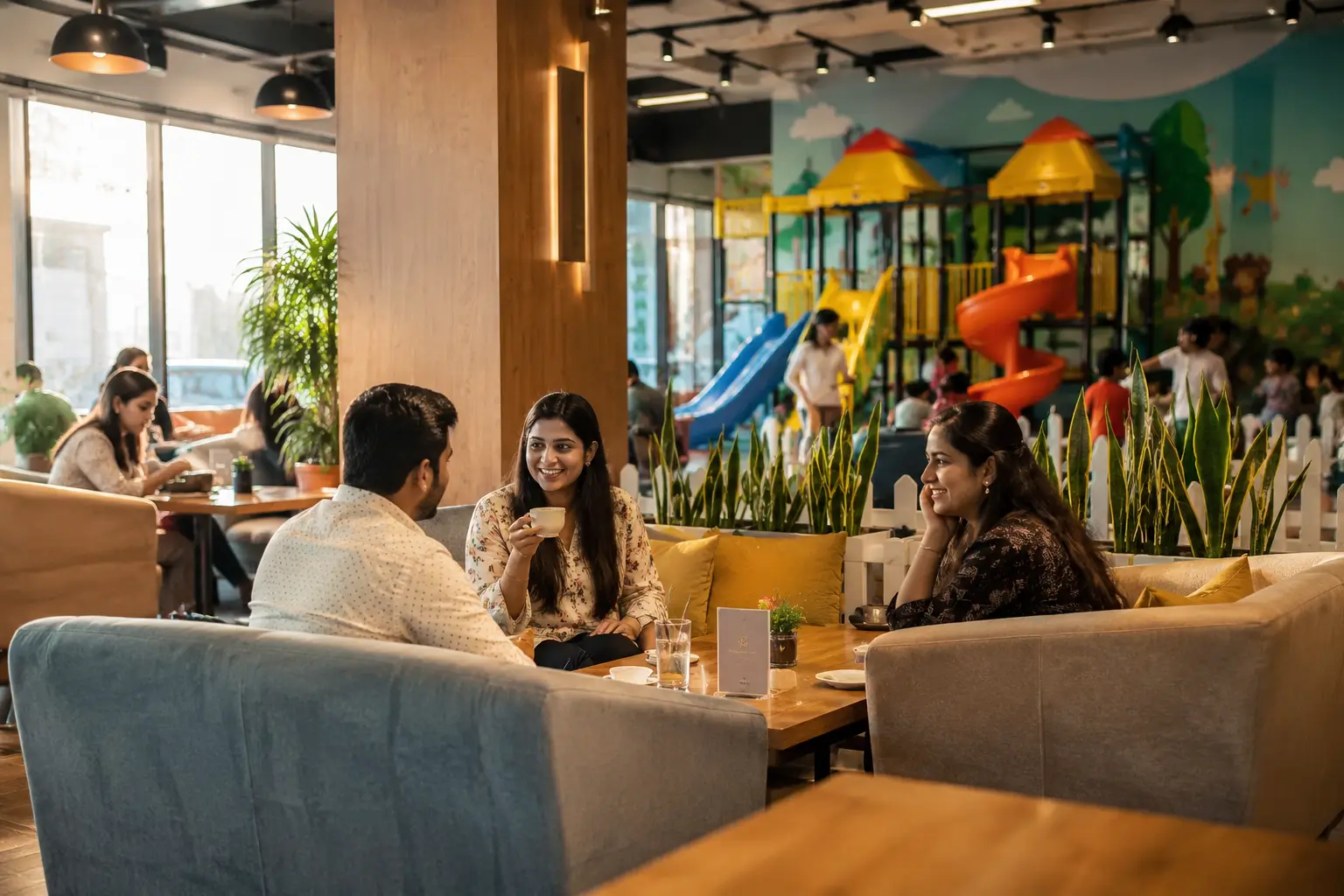 Family-friendly cafe experience